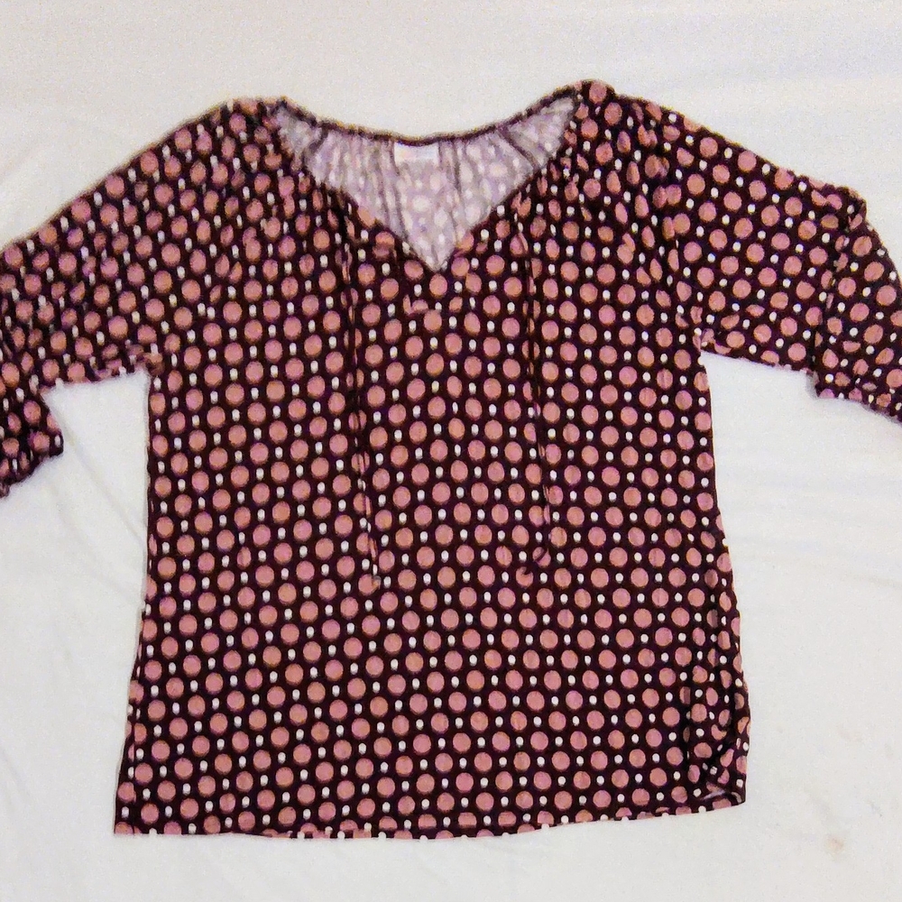 Polka Dot Women's Top - Pink and Black